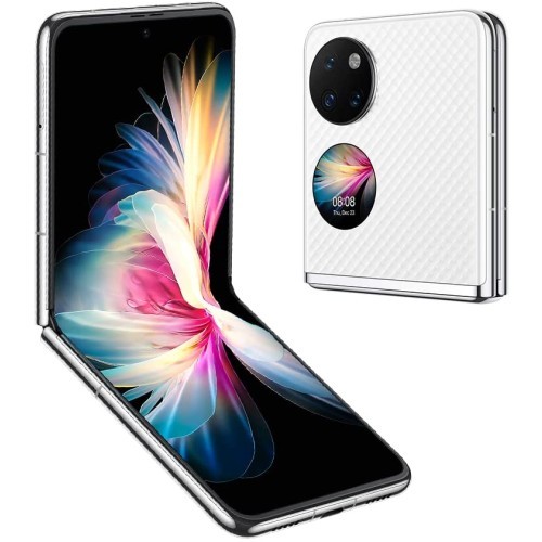 Huawei华为 P50 Pocket Premium - 可折叠智能手机，3D微雕设计，超光谱摄像头，6.6英寸OLED显示屏，防晒检测，12GB RAM+512GB ROM 白色