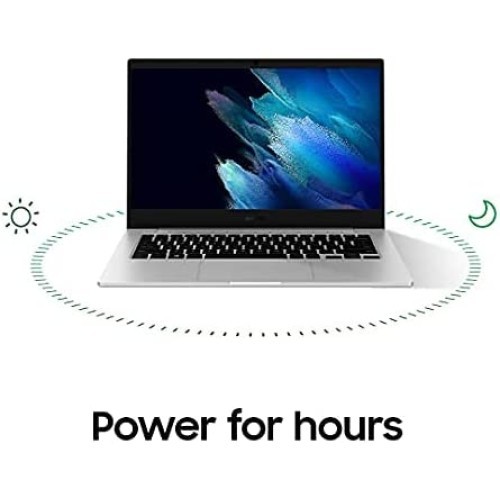 Samsung 三星Galaxy Book Go笔记本电脑 PC电源性能 18小时电池紧凑轻便防震设计WFH Ready WiFi5,银色,128GB